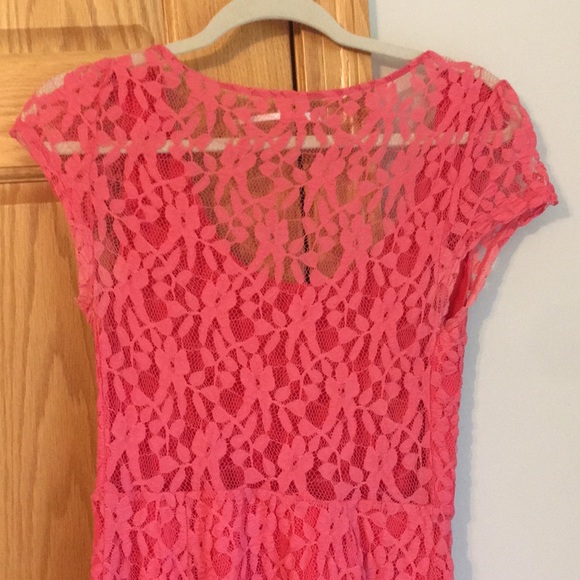 Urban outfitters coral lace skater dress - Picture 3 of 3